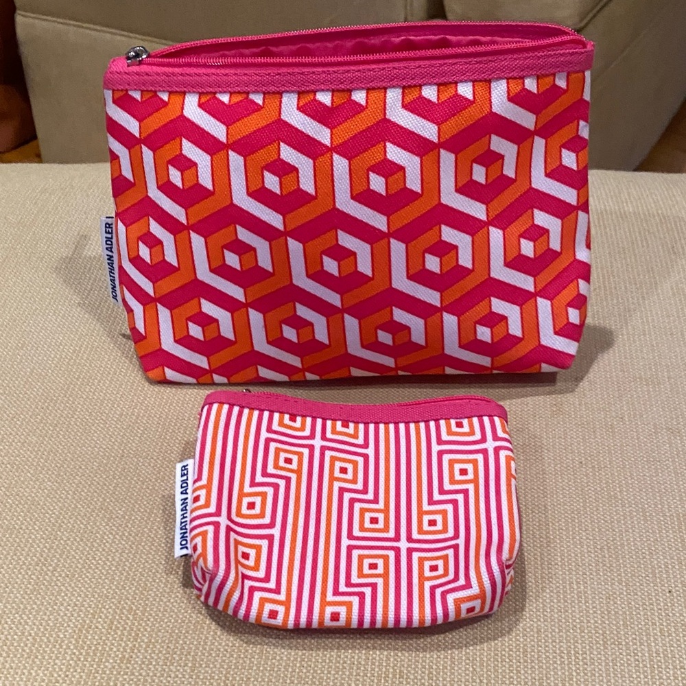 Jonathan Adler Pink and Orange Geometric Bag